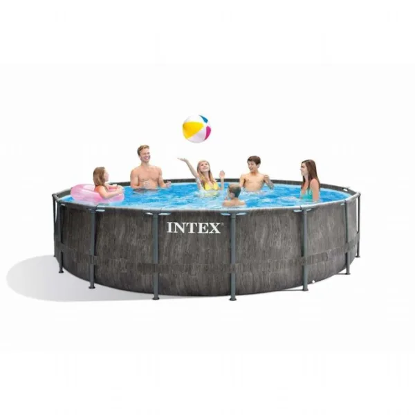 Prismaram Greywood 16.805L 457x122cm Intex pool och pool 26742NP